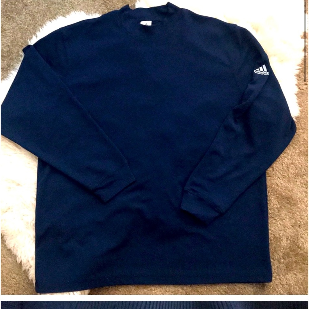 Adidas Vintage Navy Blue Turtle Neck